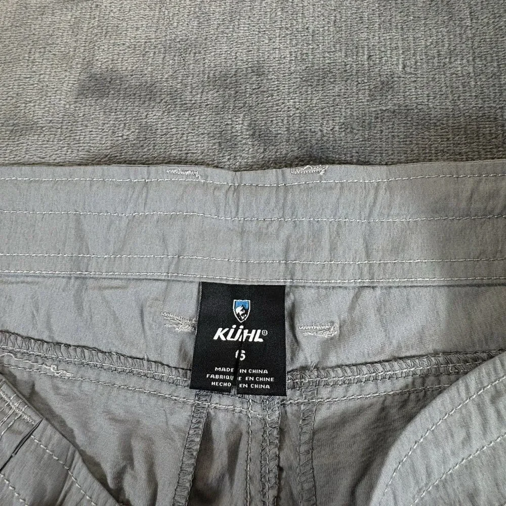 KUHL Kurve Kontra Cargo Shorts Granite 6” Ins Hiking Outdoor Lightweight NWOT